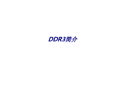 DDR简介专题培训课件