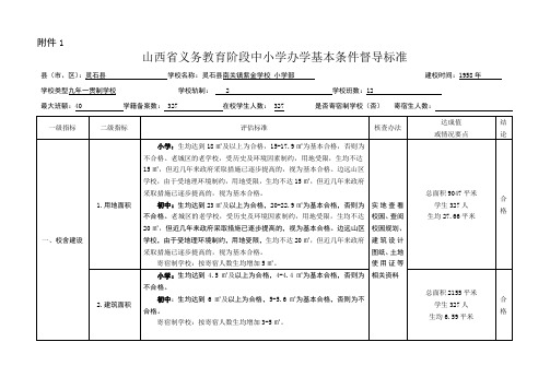 紫金小学办学基本条件督导标准