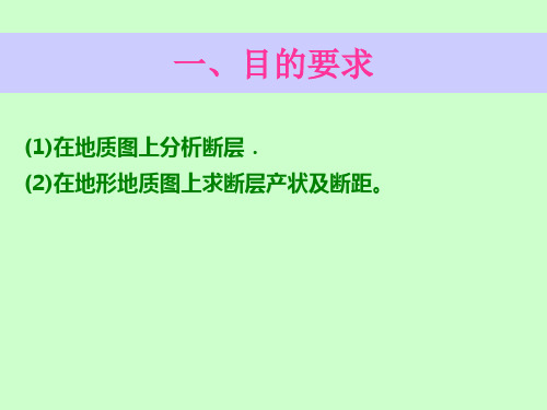 (求断层产状及断距)