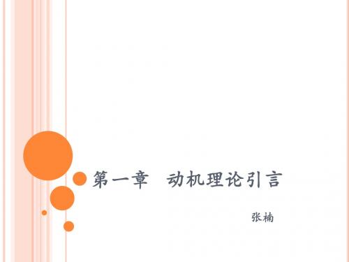 第一章 动机理论引言