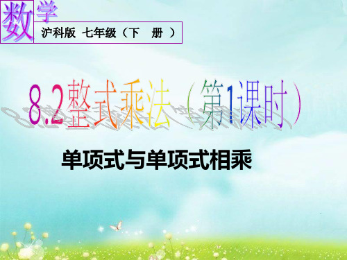 8.2整式乘法(第1课时--单项式与单项式相乘)