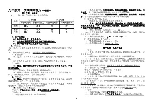 初中物理十三十五十六章知识点复习