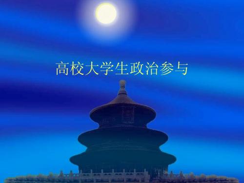 大学生政治参与