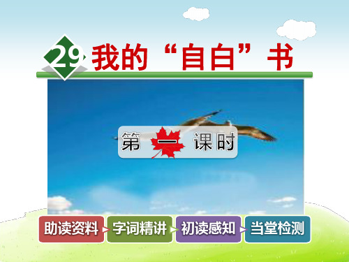 我的“自白”书PPT