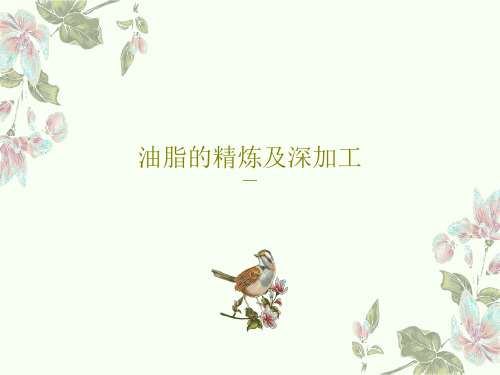 油脂的精炼及深加工61页PPT
