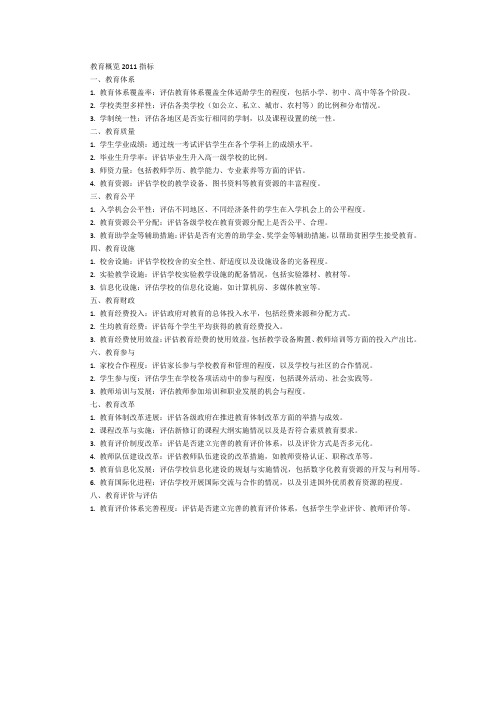 教育概览2011指标