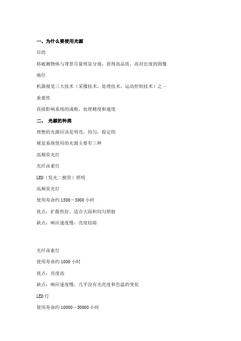投影光源基础知识小采