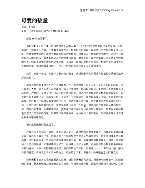 母爱的较量