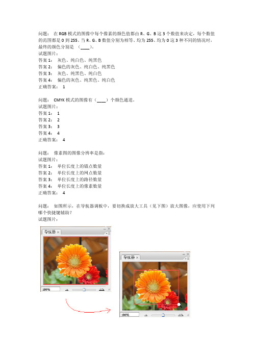 Adobe Photoshop CS3 认证考试试题