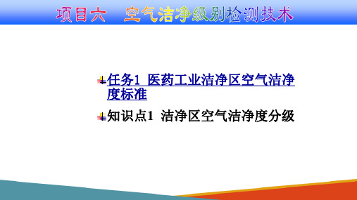 空气洁净级别检测技术—医药工业洁净区空气洁净度标准