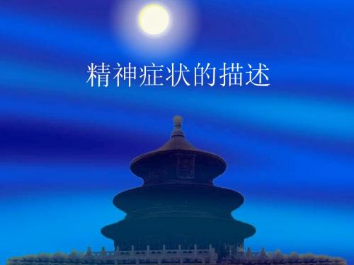 精神症状的描述
