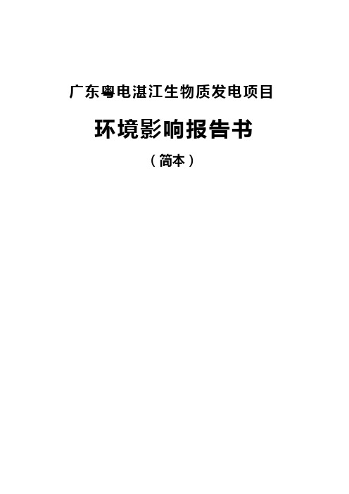 广东粤电湛江生物质发电项目