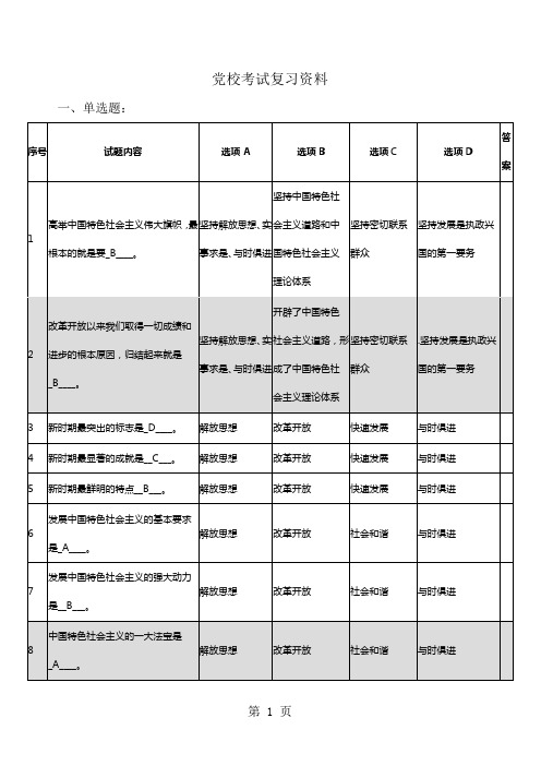 党校考试复习word资料46页