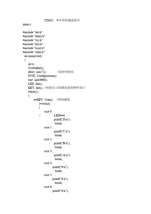 STM32_矩阵键盘