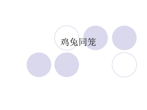 “鸡兔同笼”典型解法