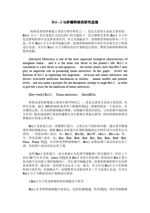 Bcl—2与肿瘤转移的研究进展