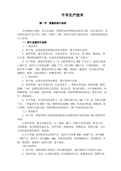 牛羊生产技术