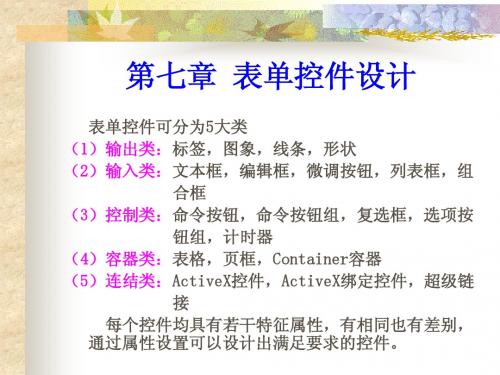 chap7表单控件设计1