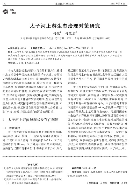太子河上游生态治理对策研究