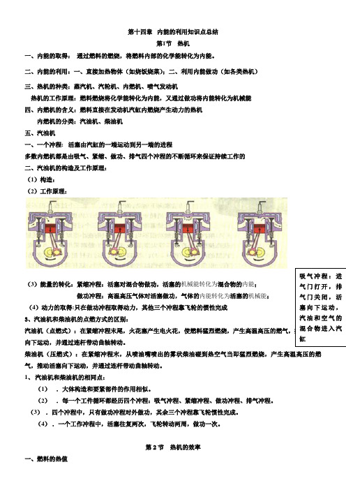 内能的利用知识点总结