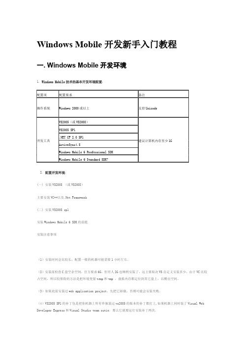 Windows_Mobile开发新手入门教程