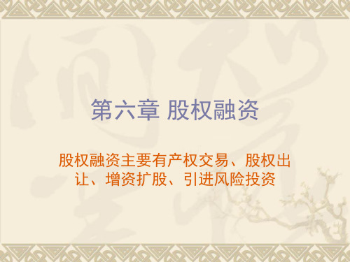 股权融资PPT课件