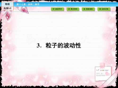 人教版物理选修3-5(课件)第17章 波粒二象性3