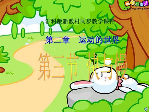 沪科版八年级上册物理课件：2.3快与慢2