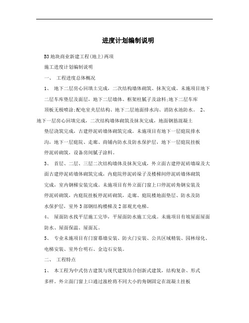 进度计划编制说明