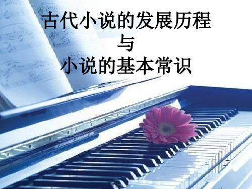 古代小说的发展历程及小说的文体知识