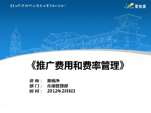 碧桂园推广费用和费率管理2012-78页