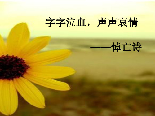 古代哀祭文悼亡诗词综述
