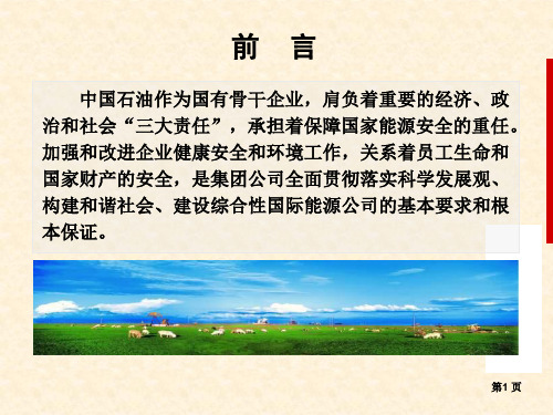 中国石油培训讲义：HSE体系及领导力培训讲座
