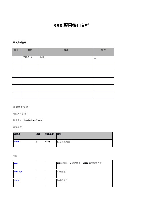 开发接口文档-API文档模板