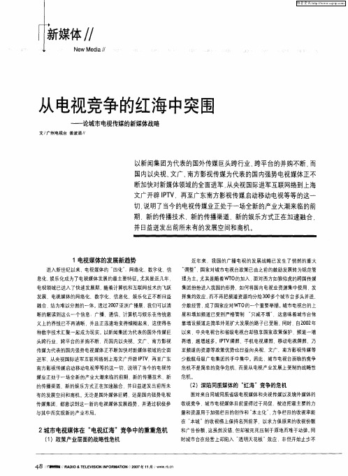 从电视竞争的红海中突围——论城市电视传媒的新媒体战略