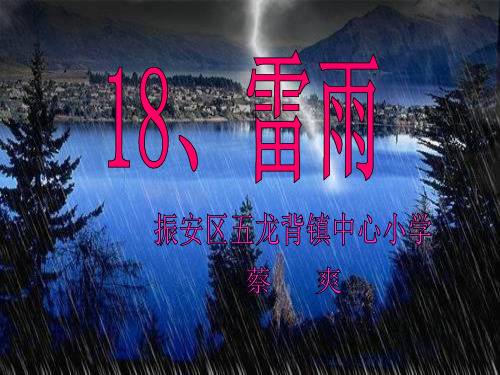 人教版小学语文二年级《雷雨》上课课件