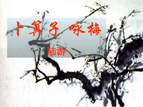 《卜算子·咏梅》课件PPT