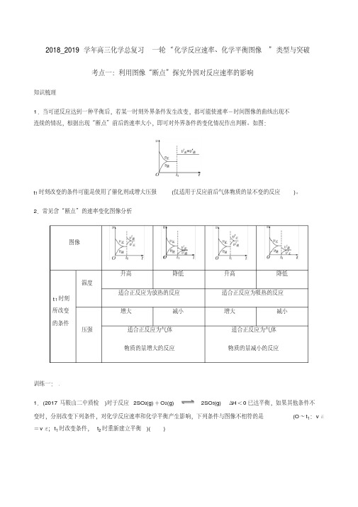 2018_2019学年高三化学总复习一轮“化学反应速率、化学平衡图像”类型与突破(学案)