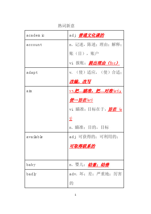 熟词新意