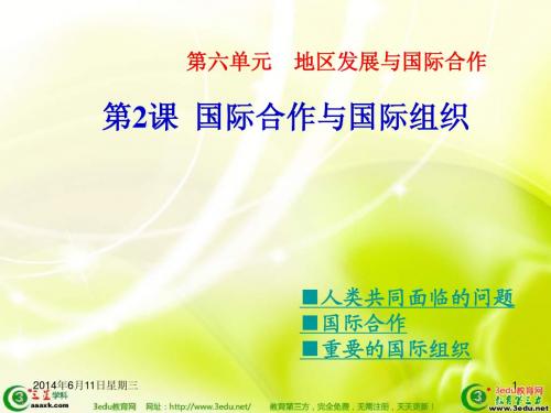 七年级地理国际合作与国际组织