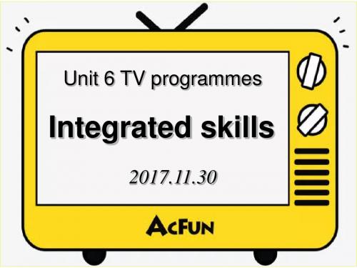 译林牛津版 9 A Unit 6 TV programs integrated skills  教学课件  (共13张PPT)