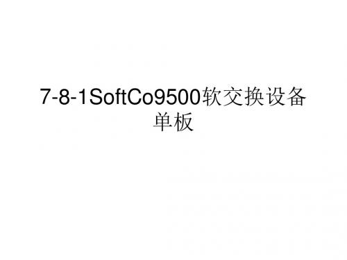 SoftCo9500软交换设备单板技能点课件.