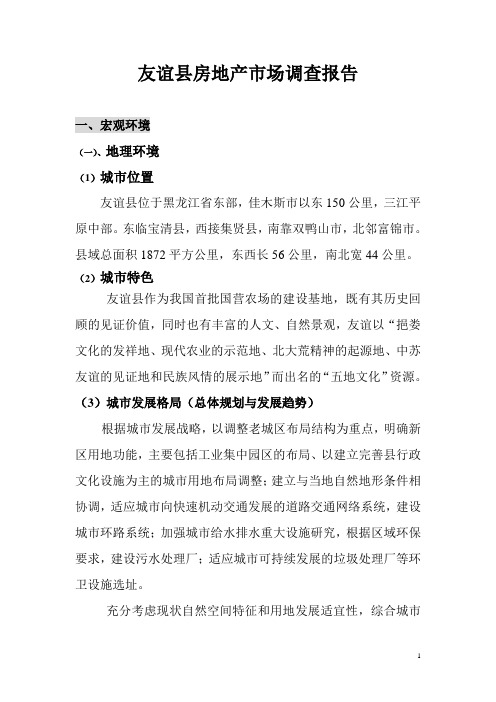 友谊房地产市场调查报告