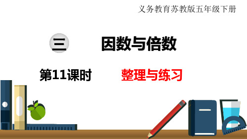 苏教版小学数学年五级下册  第三单元   因数与倍数  第11课时  整理与练习