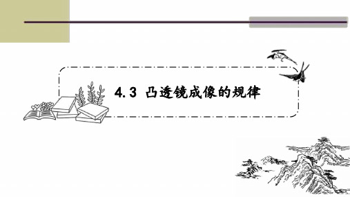 _苏科版 八年级物理上册 4.3凸透镜成像的规律 课件(20张ppt)