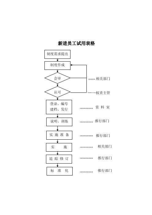 新进员工试用表格