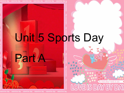 五年级英语 unit 5 sports day part a3闽教小学五年级英语