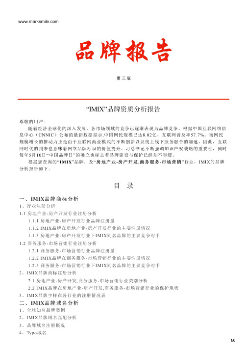 IMIX的品牌资质分析报告