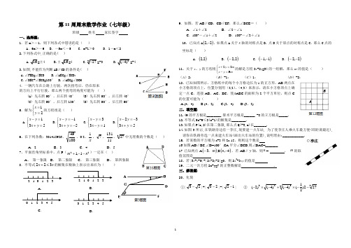 第11周周末数学作业