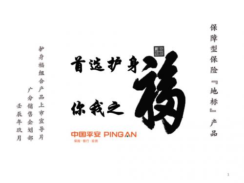 1.广分护身福上市宣导片(liuzhibiao20120914最终版)
